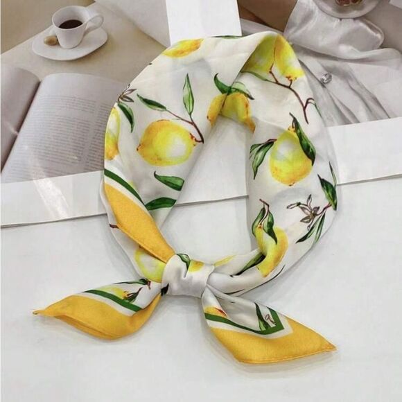 Lemon Print Scarf P4 - Picture 1 of 4